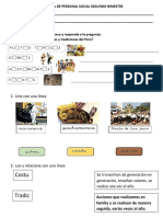 Prueba de Personal Social Segundo Bimestre