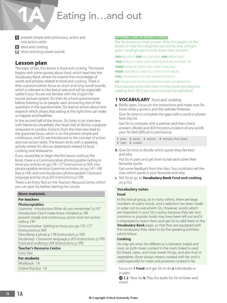 Englishfile 4e Intermediate Teachers Guide-12-13 | PDF