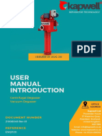 Centrifugal Degassers User Manual Introduction
