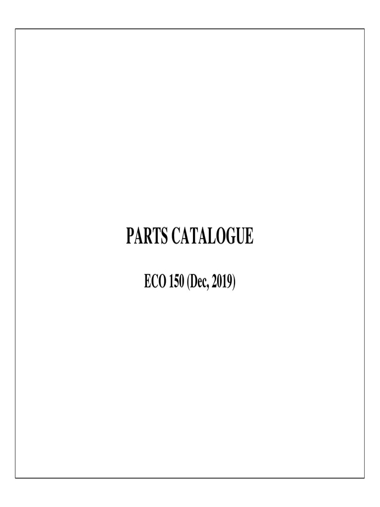 Catalogo de Partes de ECO 150 Dec 2019 | PDF
