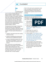 Reading Mastery Placement Test - Level 3