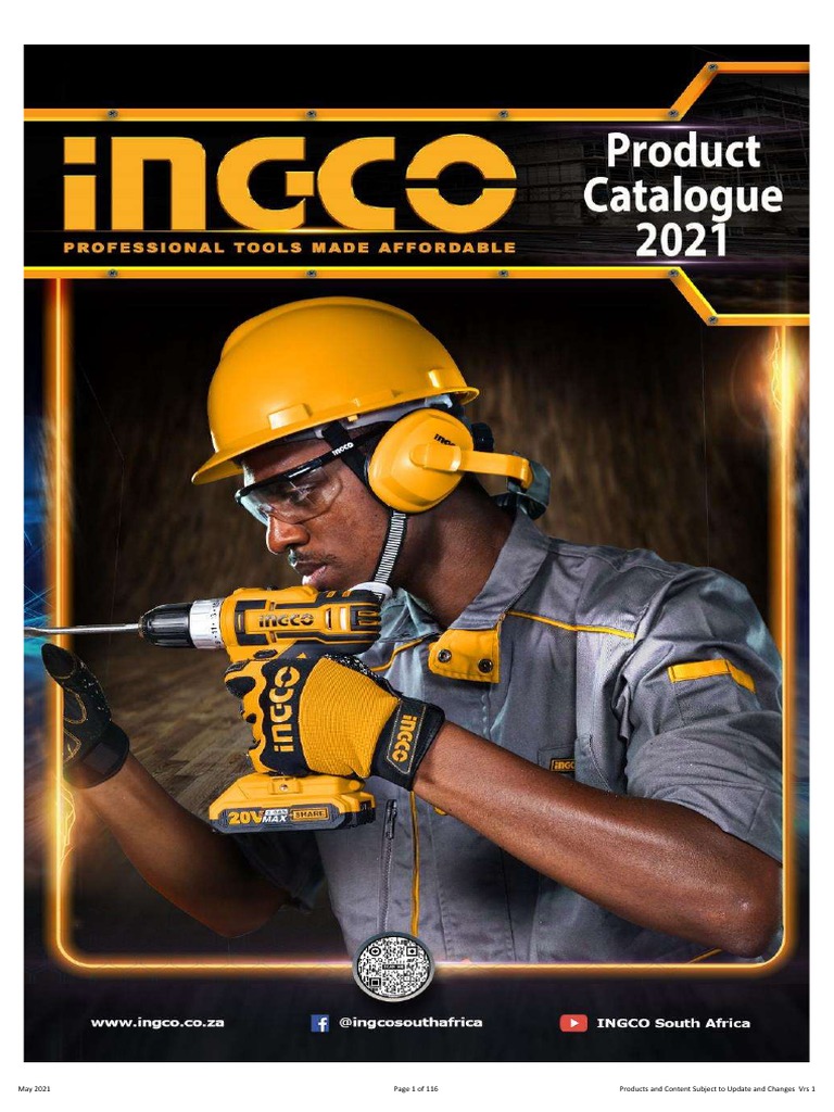 Ingco Tools Product Catalogue 2021 | PDF | Drill | Battery Charger