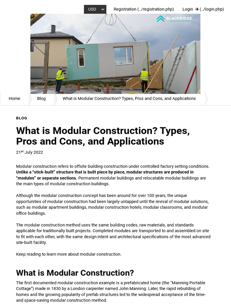 What Is Modular Construction Types, Pros, Cons, and Applications