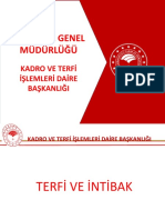 Kadro Ve Terfi İşlemleriğ Daire Başkanlığı Bilgi Notu