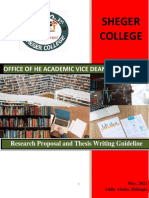 Sheger College - Research Proposal and Thesis Writing Guideline