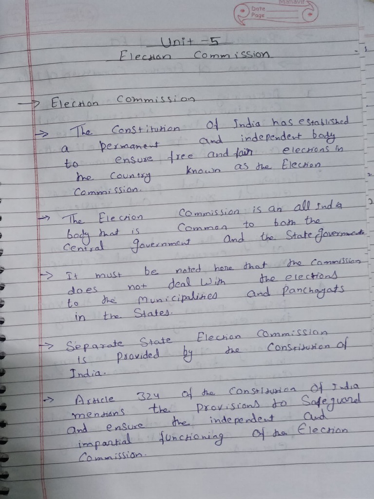 Indian Constitution Sem 6 Notes Pdf