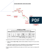 Croquis de Ubicación y Ruta de Acceso