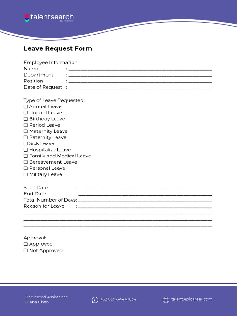 Leave Request Form | PDF