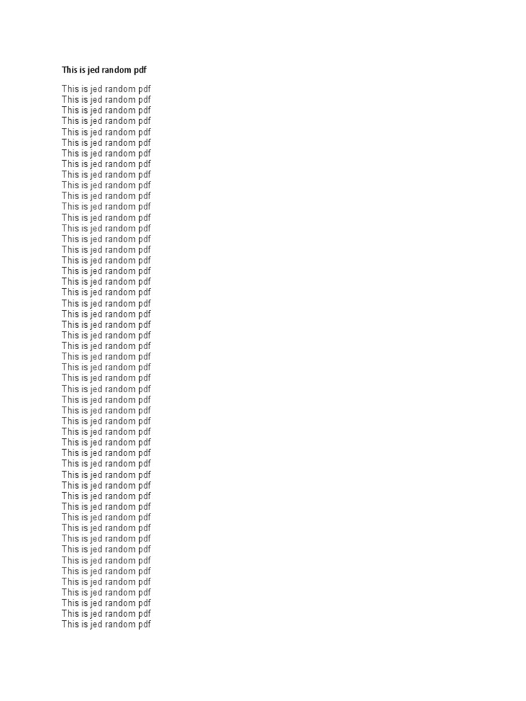 Jed Random PDF Document | PDF | Self-Improvement