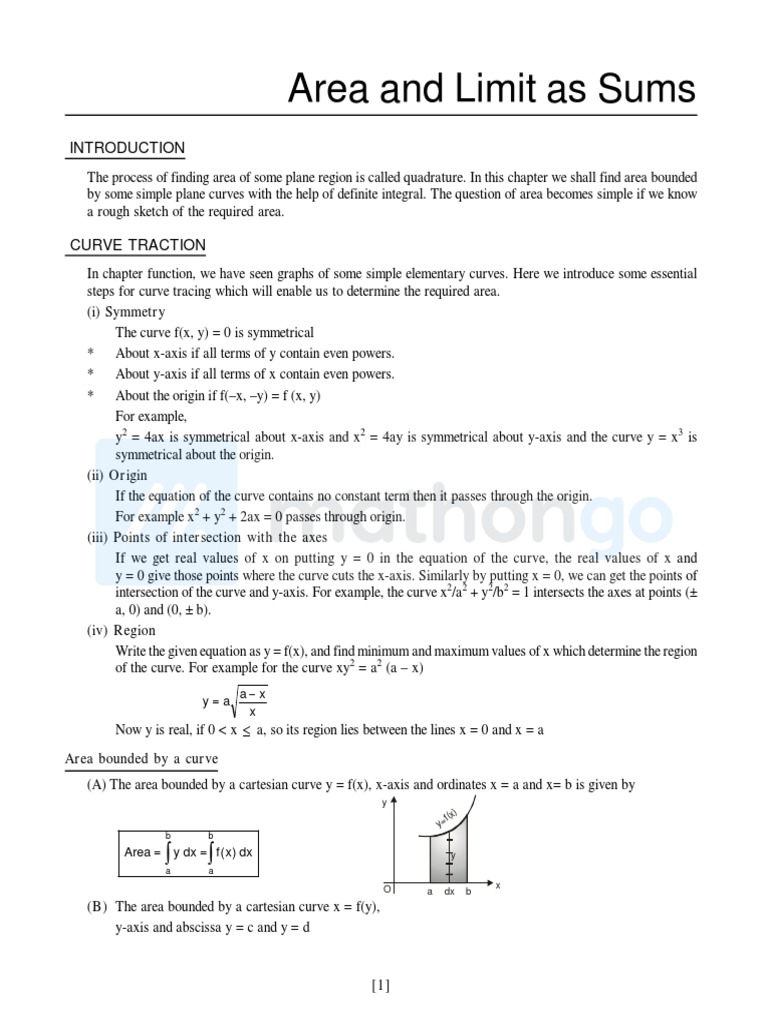 Area Formula Sheet MathonGo PDF