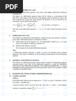 Differential Equation - Formula Sheet - MathonGo