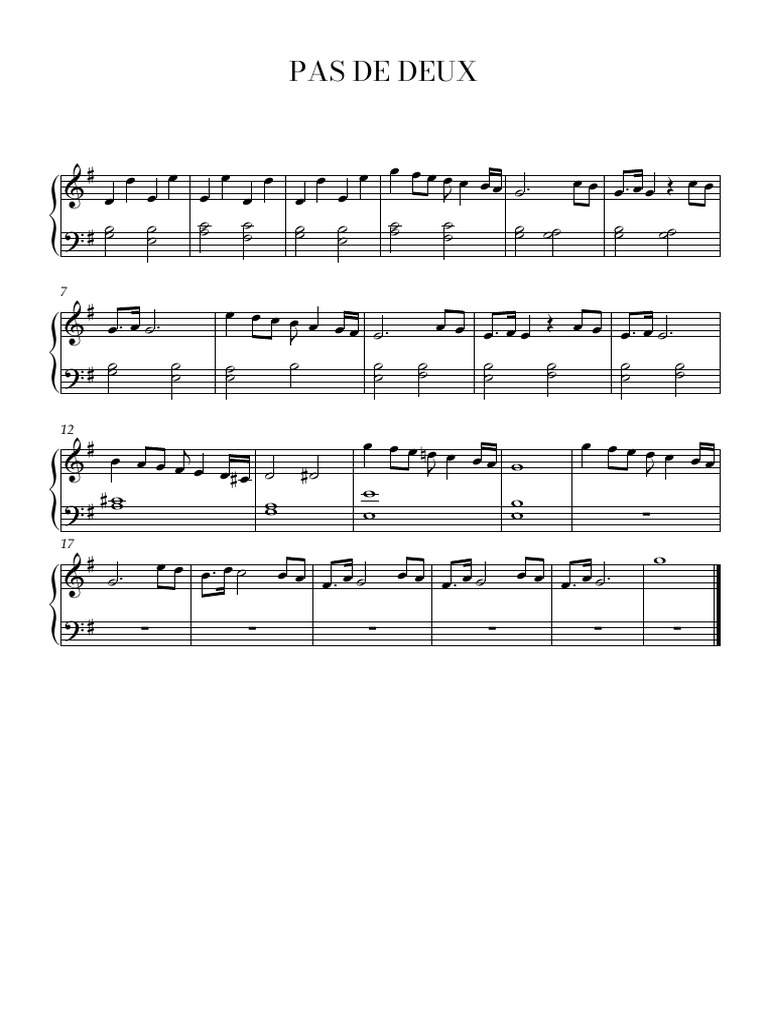 PAS DE DEUX - Partitura Completa | PDF