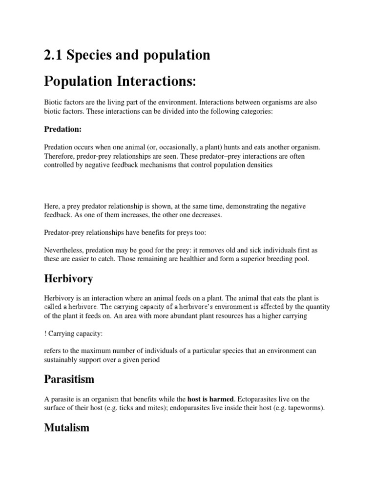 Understanding Species Interactions and Competition | PDF