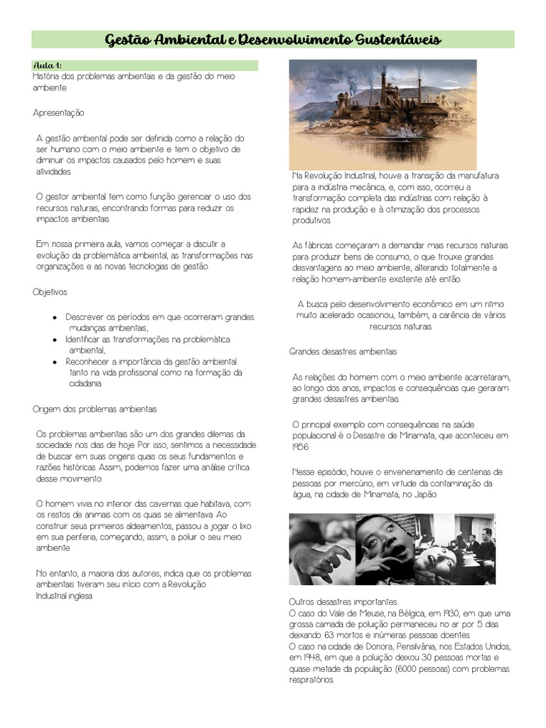 Gestão Ambiental e Sustentabilidade Hoje | PDF | Sustentabilidade | Água