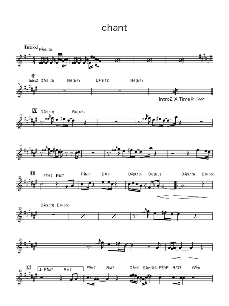 Chant Sax PDF