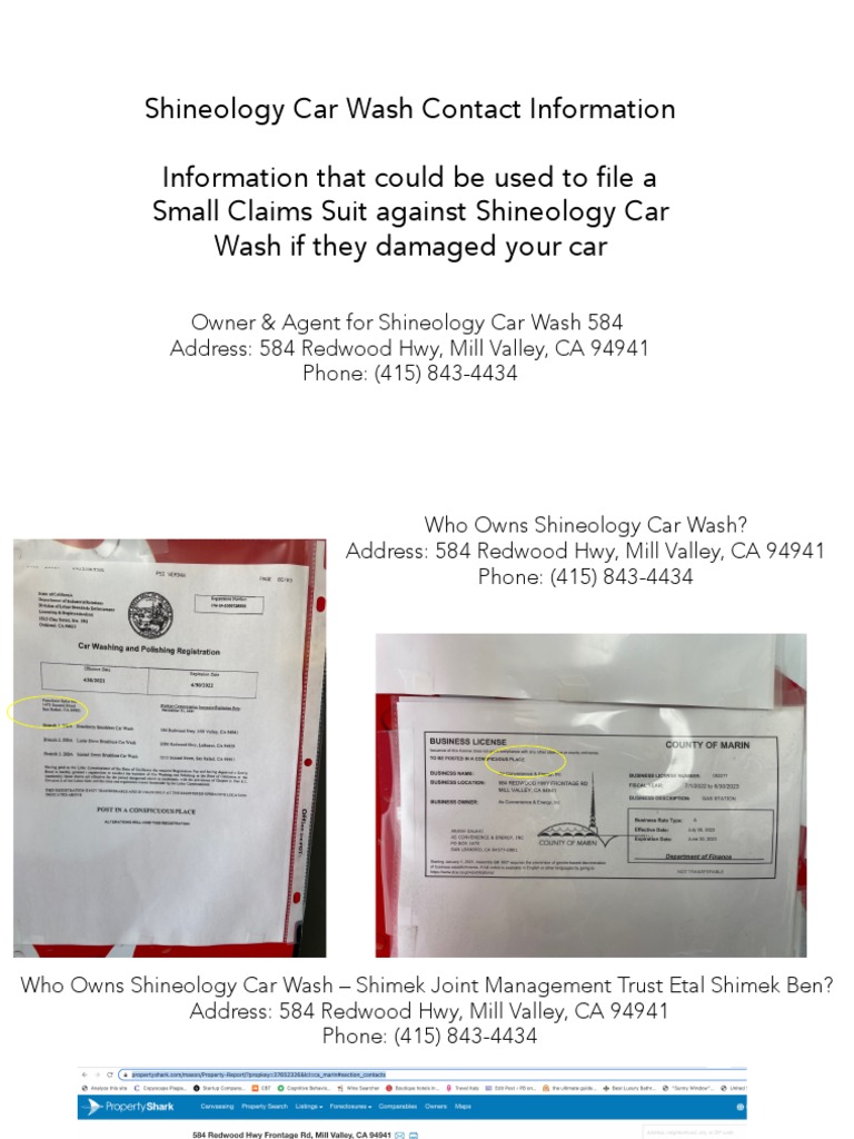 Shineology Car Wash Ownership Details | PDF