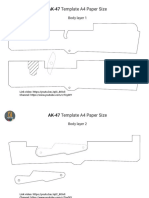 Template AK 47 A4 Paper Size ToyDIY