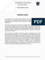 UDMCOL Honor Code and Agreement