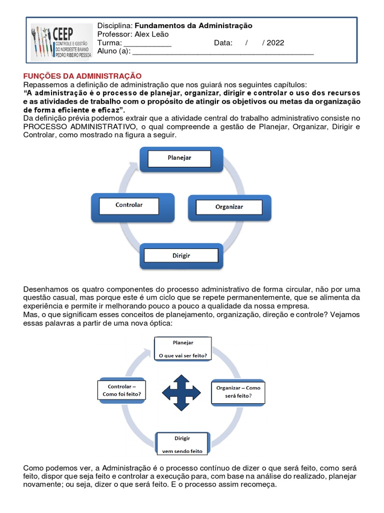 Funçoes Administrativas 2022.1 | PDF | Carreira e Crescimento