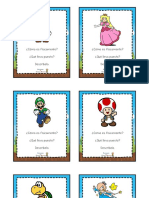 Tarjetas Descripciones Personajes Super Mario