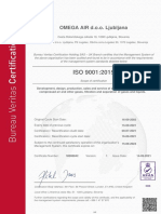 Omega Air Certificate of Conformity ISO 9001-2015-RECERT-ENG-14092021