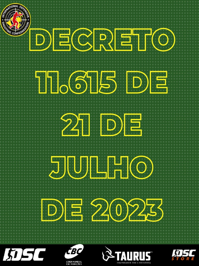 Decreto 11.615 de 21 de Julho de 2023 | PDF