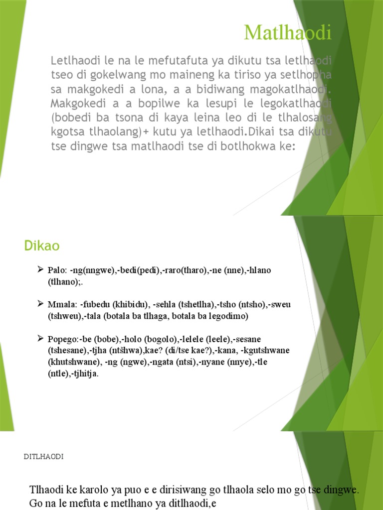 Matlhaodi | PDF