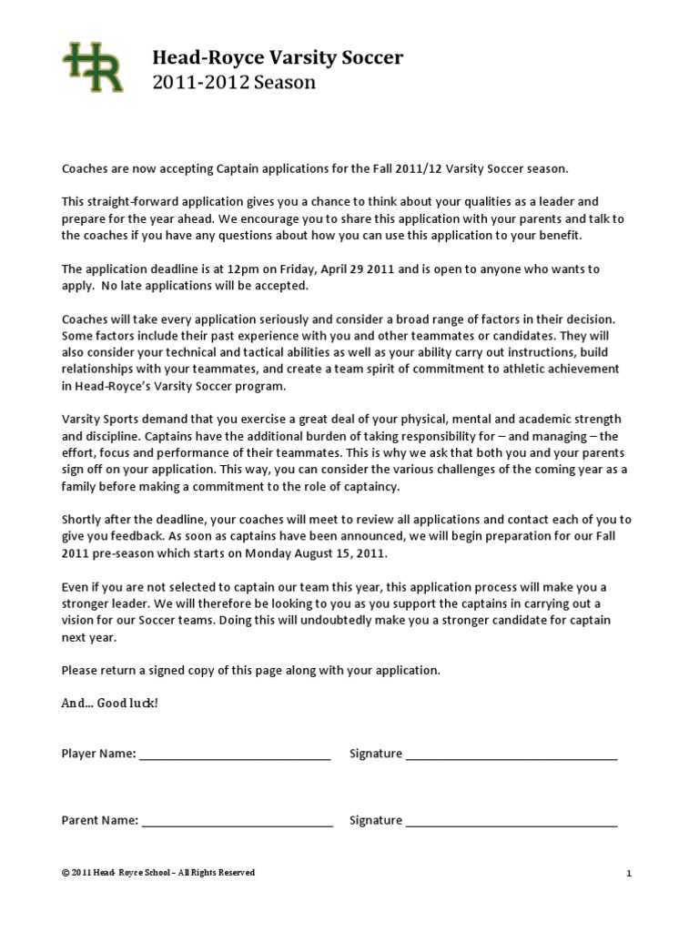 Captain Application - Fall 2011 | PDF | Cognition | Psychological Concepts