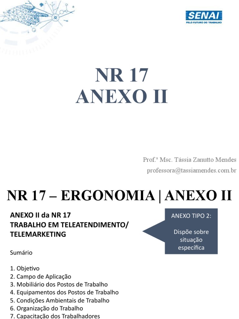 Aula 14 - nr17 - Anexo 2 | PDF