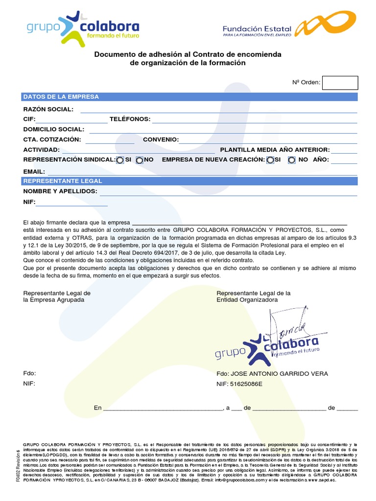 Adhesión al Contrato de Formación | PDF | Administración Pública | Gobierno
