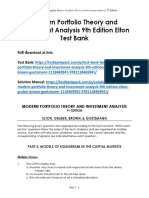 Modern Portfolio Theory and Investment Analysis 9th Edition Elton Test Bank 1