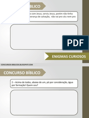 Quiz Perguntas 1000 Perguntas Bíblicas - ESCOLA-EBD, PDF, Bíblia