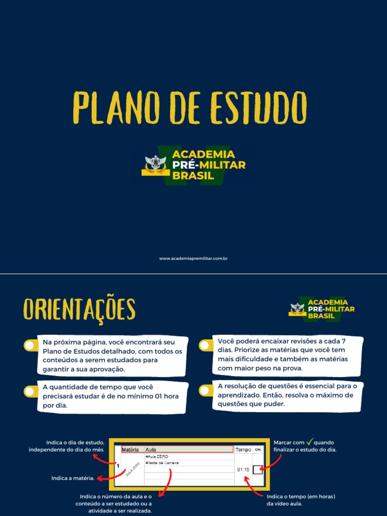 Plano de Estudos para Aprovação | PDF
