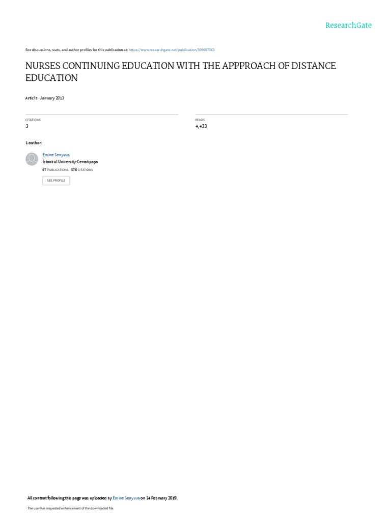 Free Nurses Continuing Education