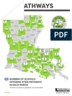 Number of Louisiana Schools Offering STEM Pathways in Each Parish