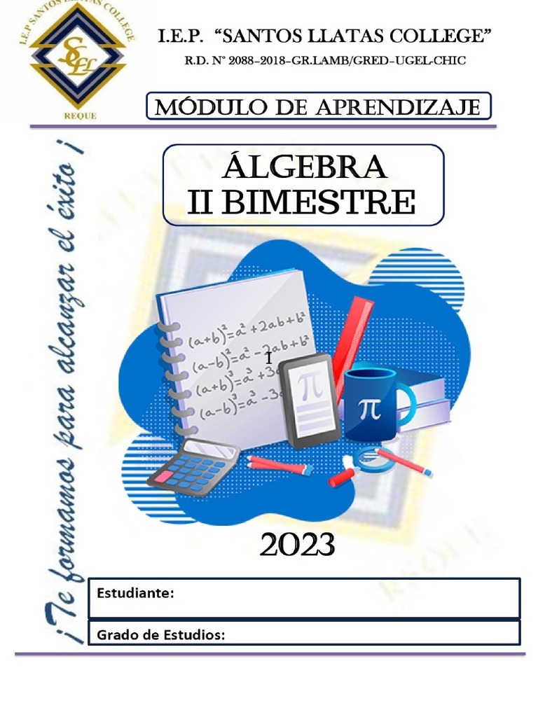 Mód Algebra 3ero | PDF | Aritmética | Relaciones matematicas