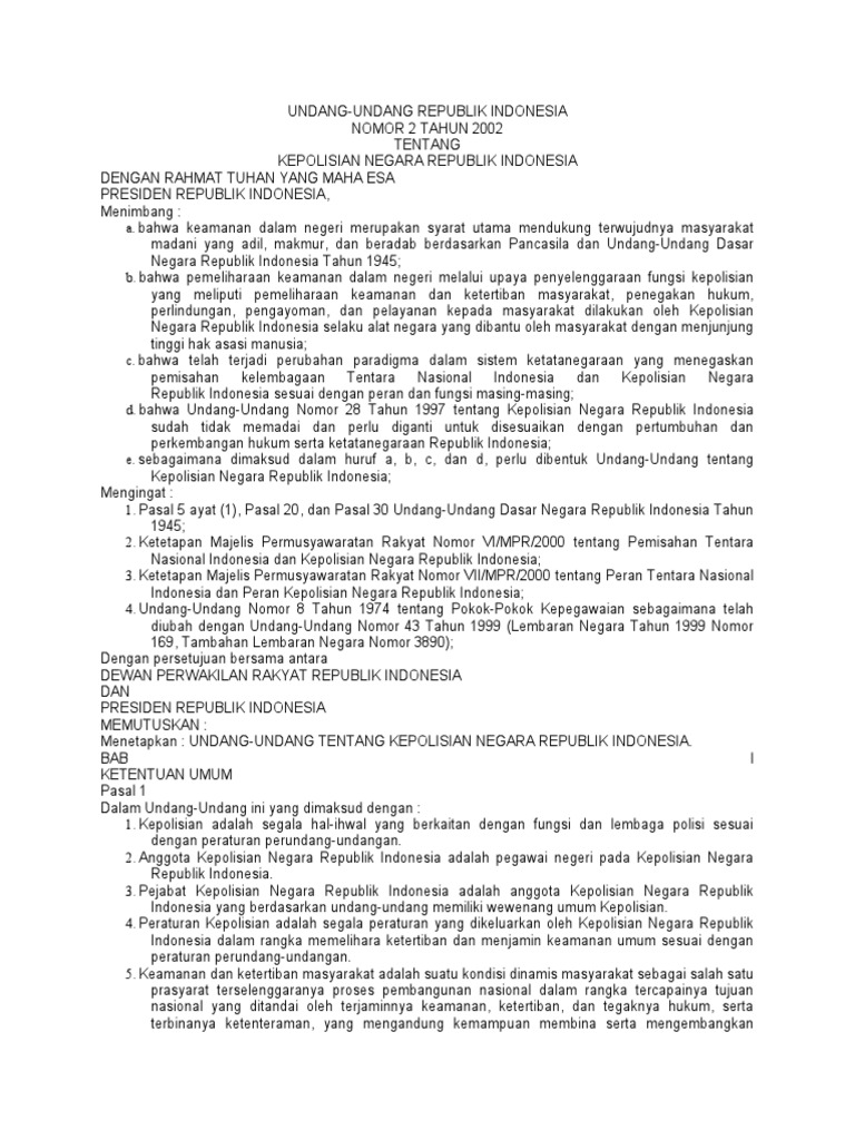 Perbedaan Aturan antara UU Polri dan UU ASN dalam Penempatan Anggota Polri