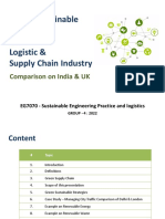 Green Sustainable Strategies For Logistic & Supply Chain Industry, Comparison On India & UK