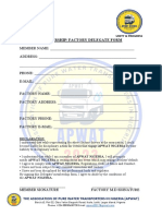 Apwat Membership Factory Delegate Form