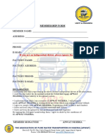 Apwat Membership Form