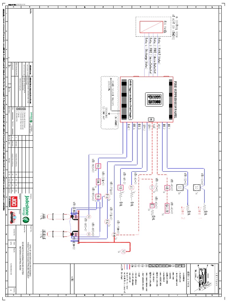Single Line Diagram Fire Alarm System Area Metering Akatara Project-R3