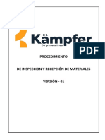 Kampfer-cap22083-2301052-Pr-011 - Procedimiento de Inspeccion y Recepcion de Materiales