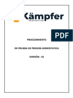 Kampfer Cap22083 2301052 PR 016 Procedimiento de Pruebas Hidrostática.