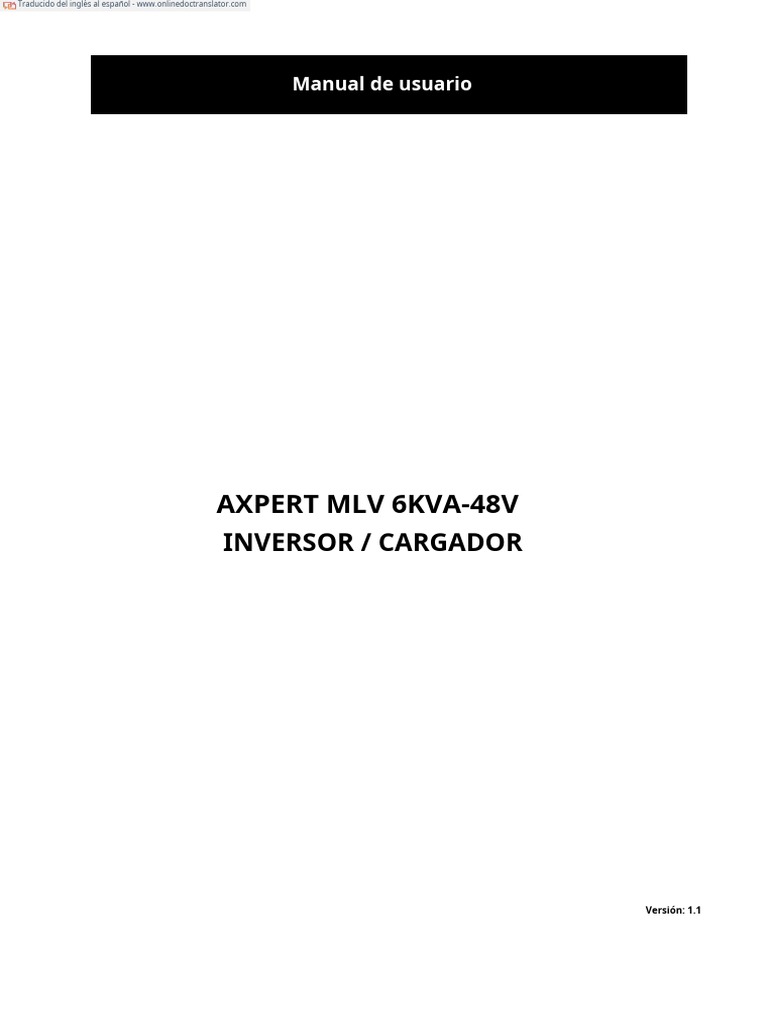 Axper 6000w.en - Es | PDF