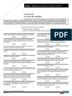 Questionnaire Avant Cours Conduite