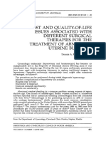Cost and Quality-Of-Life Issues Associated With Different Surgical Therapies For The Treatment of Abnormal Uterine Bleeding