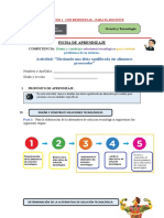 4° - Ficha de Aprendizaje Desarrollada - Diseña - Sesion de Aprendizaje 8