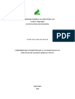 Corporeidade e Subjetividade Na Fenomenologia Da PERCEPÇÃO DE MAURICE MERLEAU-PONTY