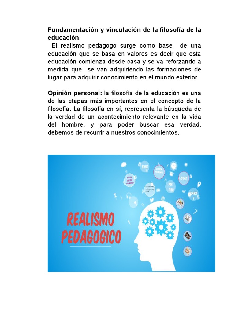 Fundamentos de la Filosofía Educativa | PDF