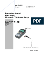 Sauter TN Ee Ultrasonic Thickness Gauges Instruction Manual